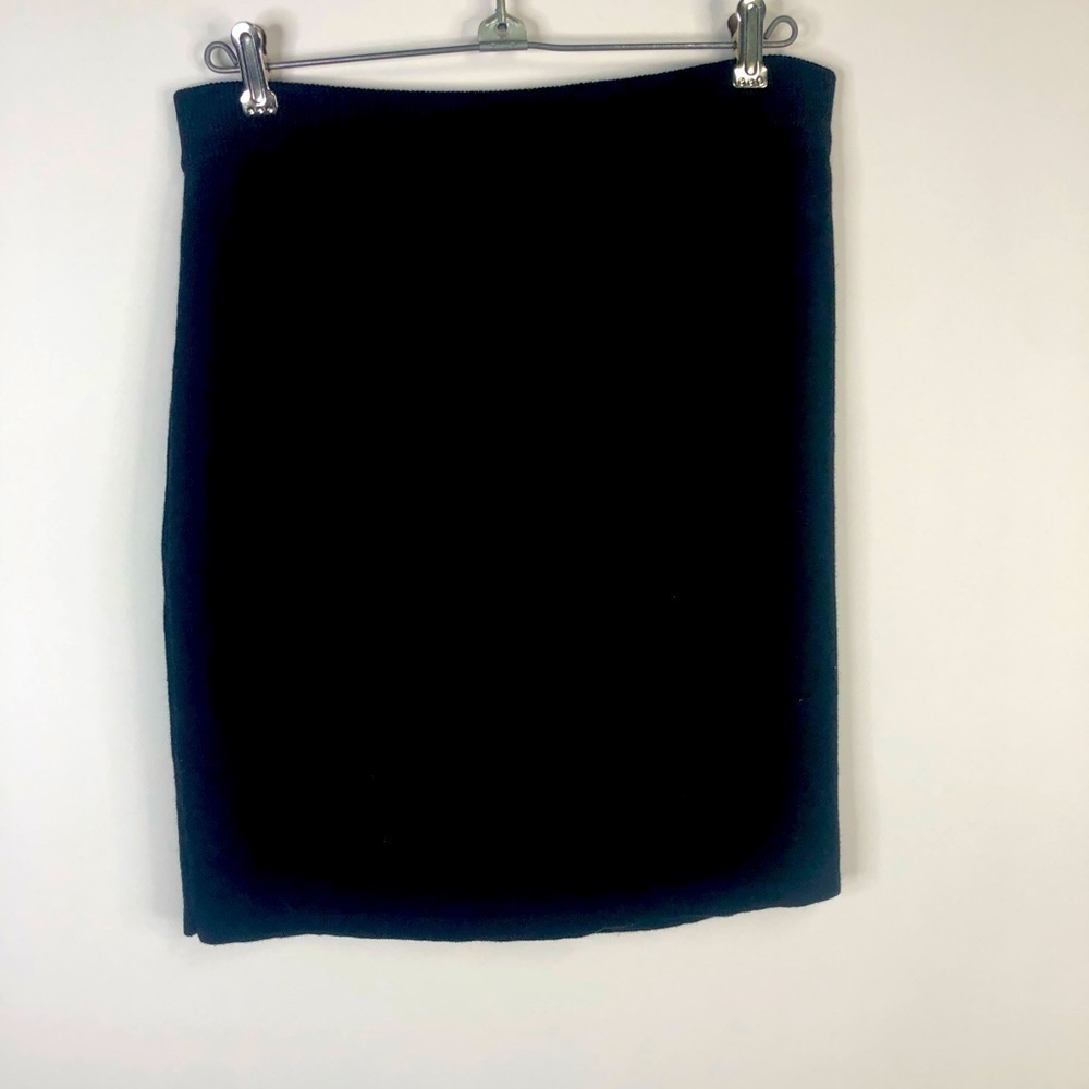 Vintage Spiegel Black knit pull on pencil skirt small